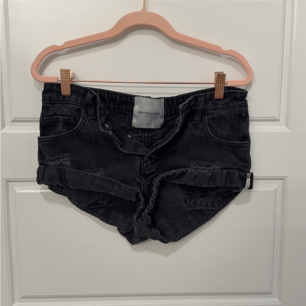 Black Denim Shorts